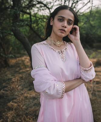 Ramaani Baby Pink Kurta Set 9