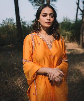 Zardiyaan Orange Kurta Set 2