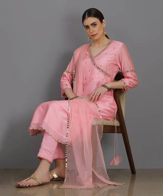 Rabia Baby Pink Kurta Set 3