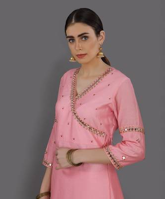 Rabia Baby Pink Kurta Set 5
