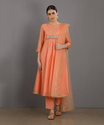 Abid Peach Kurta Set 1