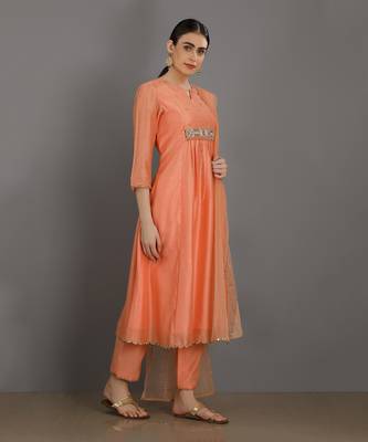 Abid Peach Kurta Set 2