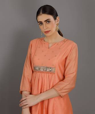 Abid Peach Kurta Set 5