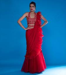 Fazli Red Saree