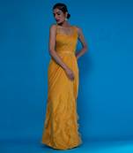 Mustard Drape OnePeice Saree
