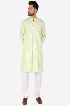 Men's Cotton Kurta Pajama Set | Printed | Wedding Wear (A-114 )