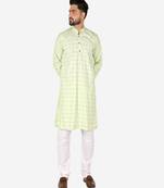 Men's Cotton Kurta Pajama Set | Printed | Wedding Wear (A-114 )