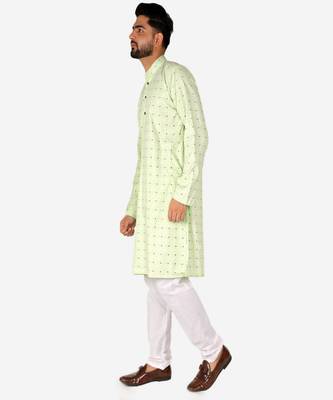 Men's Cotton Kurta Pajama Set | Printed | Wedding Wear (A-114 ) 3
