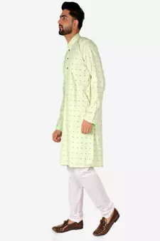 Men's Cotton Kurta Pajama Set | Printed | Wedding Wear (A-114 )