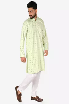 Men's Cotton Kurta Pajama Set | Printed | Wedding Wear (A-114 )