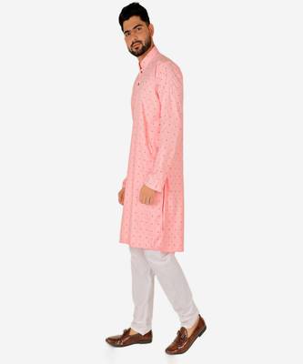 Men's Cotton Kurta Pajama Set | Printed | Wedding Wear (A-114 ) 3
