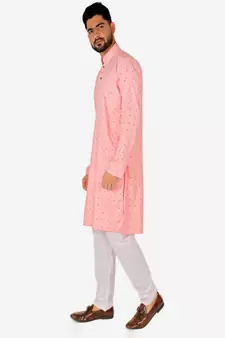 Men's Cotton Kurta Pajama Set | Printed | Wedding Wear (A-114 )