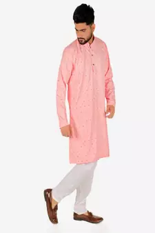 Men's Cotton Kurta Pajama Set | Printed | Wedding Wear (A-114 )