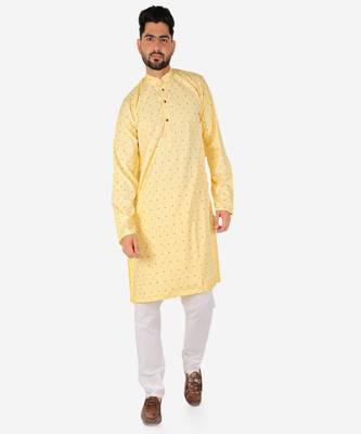 Men's Cotton Kurta Pajama Set | Printed | Wedding Wear (A-114 ) 1