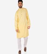Men's Cotton Kurta Pajama Set | Printed | Wedding Wear (A-114 )
