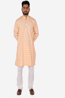 Men's Cotton Kurta Pajama Set | Printed | Wedding Wear (A-114 )
