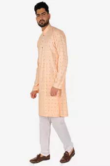 Men's Cotton Kurta Pajama Set | Printed | Wedding Wear (A-114 )