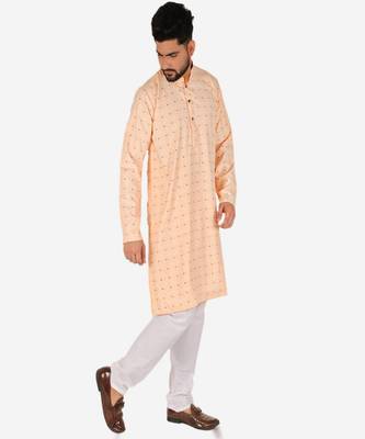 Men's Cotton Kurta Pajama Set | Printed | Wedding Wear (A-114 ) 4