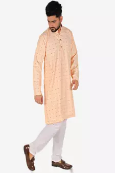 Men's Cotton Kurta Pajama Set | Printed | Wedding Wear (A-114 )