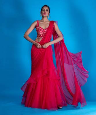 Shirani Pink Saree 1