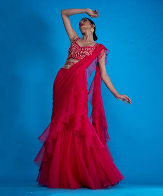 Shirani Pink Saree 3