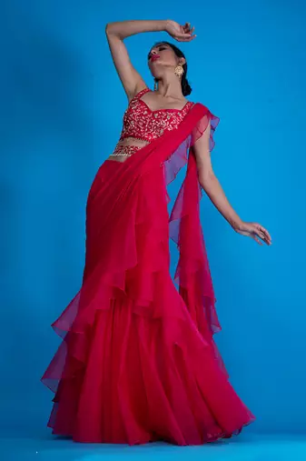 Shirani Pink Saree