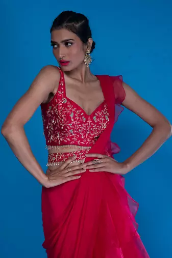 Shirani Pink Saree