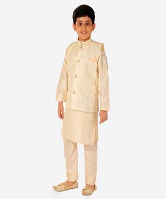 Silk Kurta Pajama For Kids Boys Ethnic Wear | 1 To 16 Years | S-200 3