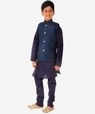 Silk Kurta Pajama For Kids Boys Ethnic Wear | 1 To 16 Years | S-200 3