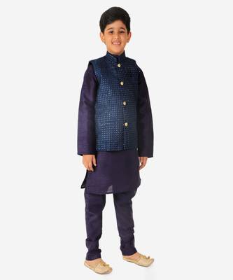 Silk Kurta Pajama For Kids Boys Ethnic Wear | 1 To 16 Years | S-200 4