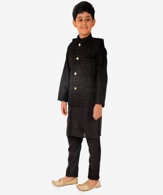 Silk Kurta Pajama For Kids Boys Ethnic Wear | 1 To 16 Years | S-200 3