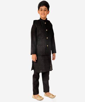 Silk Kurta Pajama For Kids Boys Ethnic Wear | 1 To 16 Years | S-200 4
