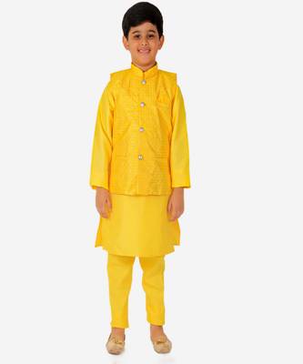 Silk Kurta Pajama For Kids Boys Ethnic Wear | 1 To 16 Years | S-200 1