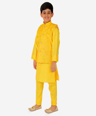 Silk Kurta Pajama For Kids Boys Ethnic Wear | 1 To 16 Years | S-200 3