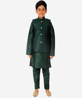 Silk Kurta Pajama For Kids Boys Ethnic Wear | 1 To 16 Years | S-200 1