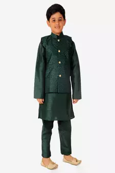 Silk Kurta Pajama For Kids Boys Ethnic Wear | 1 To 16 Years | S-200