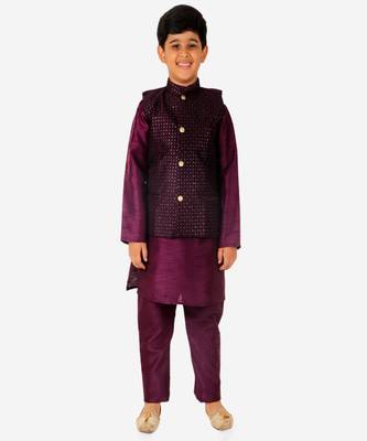 Silk Kurta Pajama For Kids Boys Ethnic Wear | 1 To 16 Years | S-200 1