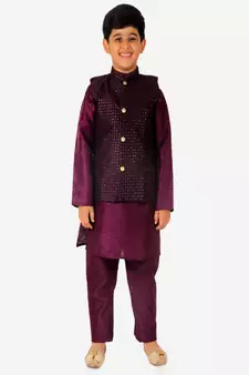 Silk Kurta Pajama For Kids Boys Ethnic Wear | 1 To 16 Years | S-200