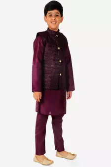 Silk Kurta Pajama For Kids Boys Ethnic Wear | 1 To 16 Years | S-200
