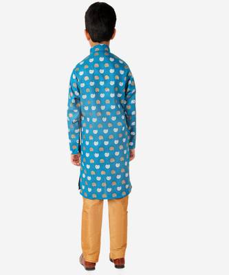 Kurta Pajama For Kids Boys | Cotton | Floral Print | Ethnic Wear (S-204) 2