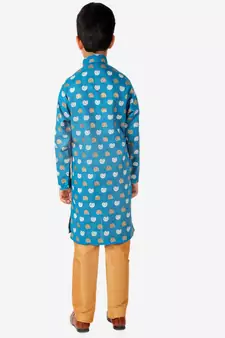 Kurta Pajama For Kids Boys | Cotton | Floral Print | Ethnic Wear (S-204)