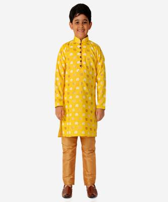 Kurta Pajama For Kids Boys | Cotton | Floral Print | Ethnic Wear (S-204) 1
