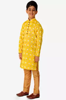 Kurta Pajama For Kids Boys | Cotton | Floral Print | Ethnic Wear (S-204)