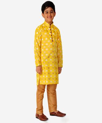 Kurta Pajama For Kids Boys | Cotton | Floral Print | Ethnic Wear (S-204) 4