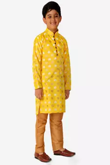Kurta Pajama For Kids Boys | Cotton | Floral Print | Ethnic Wear (S-204)