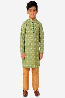 Kurta Pajama For Kids Boys | Cotton | Floral Print | Ethnic Wear (S-204)