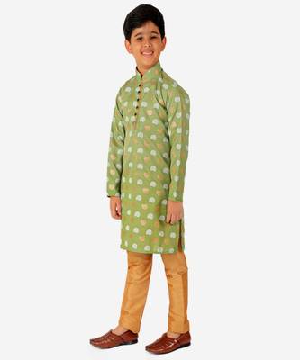 Kurta Pajama For Kids Boys | Cotton | Floral Print | Ethnic Wear (S-204) 3