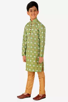Kurta Pajama For Kids Boys | Cotton | Floral Print | Ethnic Wear (S-204)