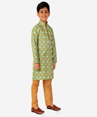 Kurta Pajama For Kids Boys | Cotton | Floral Print | Ethnic Wear (S-204) 4