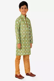 Kurta Pajama For Kids Boys | Cotton | Floral Print | Ethnic Wear (S-204)